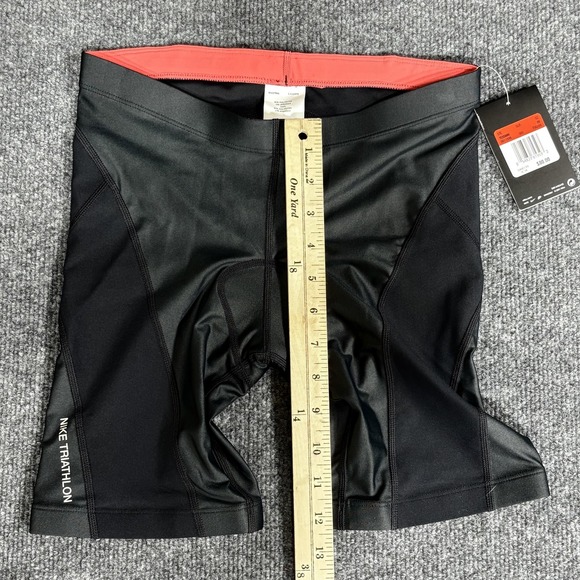 Nike Triathlon Shorts Womens XS Black Pink Padded Compression Cycling NWT - Picture 5 of 9